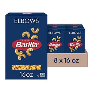 8-Pack 16-Oz Barilla Pasta (Elbows) $7.15 w/ Subscribe & Save