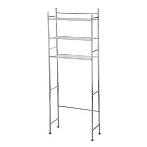 Mainstays 3-Shelf Over-the-Toilet Steel Storage Rack (Chrome Finish) $13.40