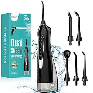 COSLUS 300ml Cordless Rechargeable Water Dental Flosser $8 + Free S&H