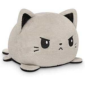 4" TeeTurtle Reversible Cat Plushie (Black & Gray) $6