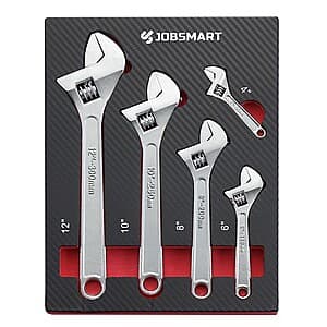 Tractor Supply Co: 5-Piece JobSmart Adjustable Wrench Set (4", 6", 8", 10", & 12") $13.50 + Free Store Pickup