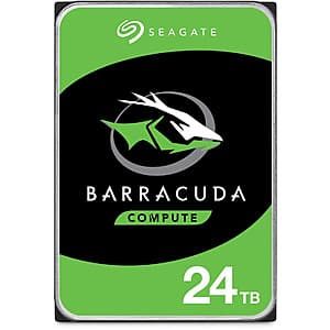 24TB Seagate BarraCuda 3.5" 7200 RPM 512MB Cache CMR Internal SATA Hard Drive $240 + Free Shipping