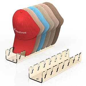 2-Pk Nicetree 7-Hat No-Install Baseball Cap Plastic Organizer Stands $6.70