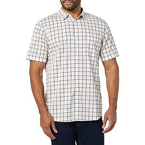 Amazon Essentials Men's Slim-Fit Short-Sleeve Poplin Shirt (Medium) $6.20