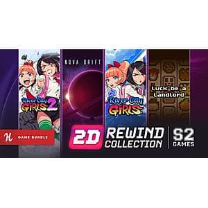 Collection of 13 indie and classic 2D game titles displayed as part of the Rewind Collection S2 Bundle for PC.