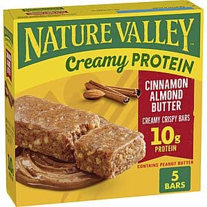 5-ct Nature Valley Creamy Protein Bars (Cinnamon Almond Butter) 2 for $6.55 w/ S&S