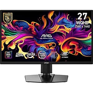 Prime Members: 27" MSI MAG 272QP QD-OLED X24 1440p 240Hz QD-OLED Gaming Monitor $385 + Free S&H