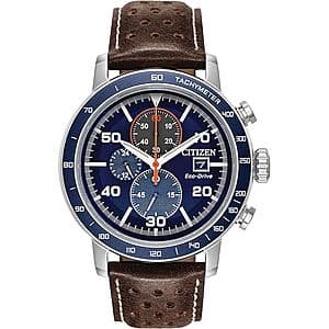 44mm Citizen Men's Eco-Drive Weekender Brycen Chronograph Watch $189 + Free S&H
