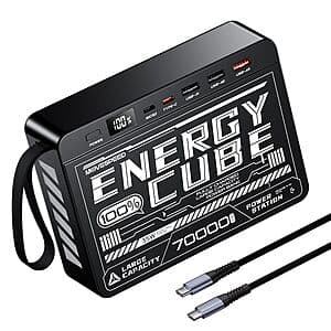 70,000mAh MOVE SPEED Power Bank, 35W Total Output, 5 Ports $30 + Free Shipping