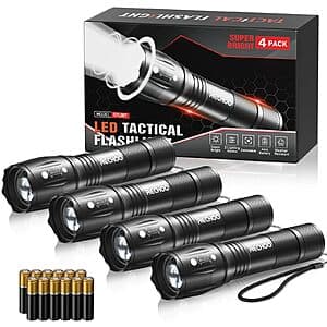 4-pk RECHOO LED Pocket Waterproof Flashlights $9.50