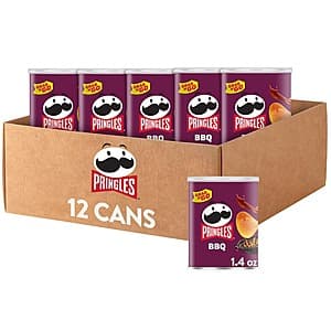 12-Pack 1.4-Oz Pringles Potato Crisps Chips (Barbecue) $5.25 w/ Subscribe & Save