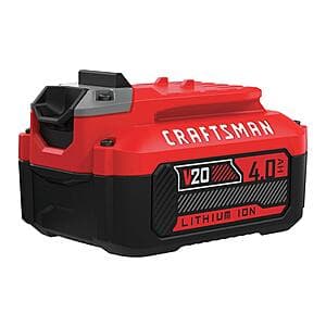 Craftsman V20 4.0-Ah Lithium-Ion Battery + 10% Back w/ Prime Card $35.10 + Free S&H