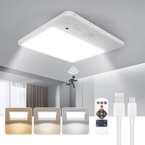 Tnight Store Rechargeable Ceiling Light w/ Remote $15