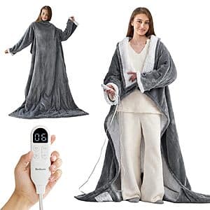 71" x 50" Bedsure Wearable Electric Blanket w/ Foot Pocket (Grey) $52.50 + Free S&H