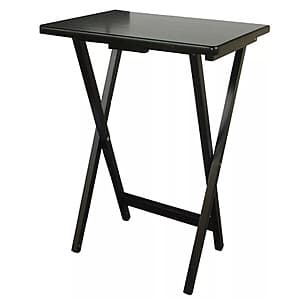Peakform Folding Wood TV Tray Table (Black or Light Brown Finish) $8.25