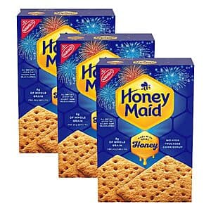 3-Pk 14.4-Oz Honey Maid Original Graham Crackers $6.75 & More