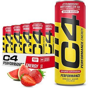 Select Accts: 12-Pk 12-Oz C4 Performance Energy Drink (Strawberry Watermelon Ice) $13.20 w/ S&S