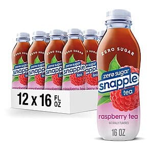 12-Pack 16-Oz Snapple Zero Sugar Raspberry Tea Plastic Bottles $8.55 w/ Subscribe & Save