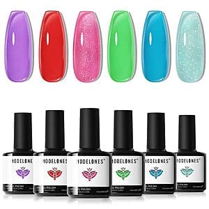 6-Pack modelones Gel Nail Polish (A-1 Candy Jelly) $3.50