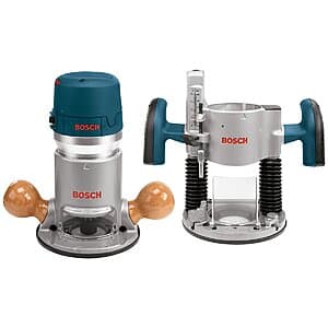Bosch 12-Amp 2-1/4 HP Plunge & Fixed Base Corded Router Kit $169 + Free Shipping