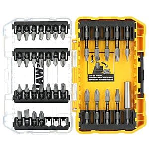 35-Pc DeWALT ToughGrip Screwdriving Bit Set w/ Hard Case $10