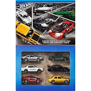 6-Piece Hot Wheels 1:64 Scale Die-Cast Japanese Vehicles Toy Cars Set (Varies) $11.30