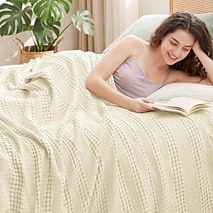 PHF Cooling Waffle Bamboo & Cotton Blanket (various) from $20 + Free S&H