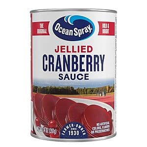 14-Oz Ocean Spray Jellied Cranberry Sauce $0.90