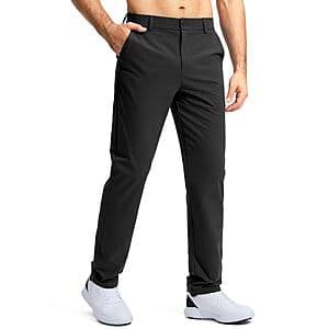 Pudolla Men's Stretch Golf Pants w/ 2 Pockets & 1 Rear Snap Pocket (various) $19.95