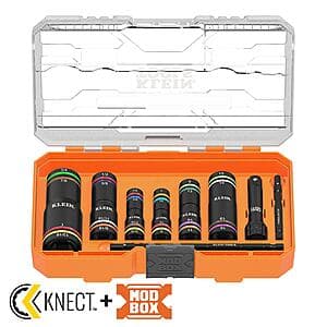 9-Piece Klein Tools Knect Quad-24 Heavy Duty Impact Flip Sockets (SAE/Metric) $60 + Free S/H