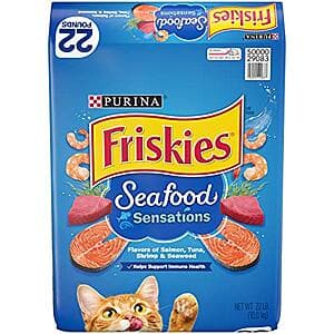 22-lb Purina Friskies Dry Cat Food (Seafood Sensations) $14.60 or Less w/ Subscribe & Save