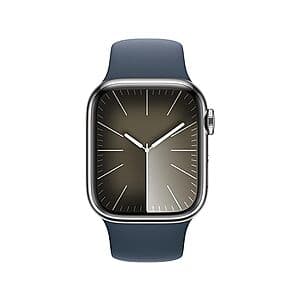 41mm Apple Watch Series 9 GPS + Cellular (S/M, Silver Stainless + Blue Sport Band) $249 + Free S&H w/ Amazon Prime