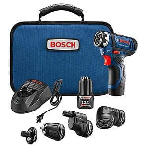 Bosch 12V Flexiclick 5-In-1 Cordless Multi-Head Electric Screwdriver Drill Set $142 + Free Shipping