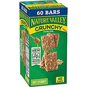 30-Count Nature Valley Crunchy 2-Pack Granola Bars (Oats 'n Honey) $7.10 w/ Subscribe & Save