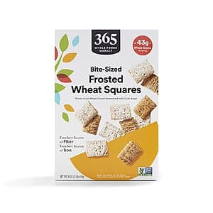 16-Oz 365 by Whole Foods Market Frosted Wheat Squares Cereal $2.45 (or less) w/ S&S