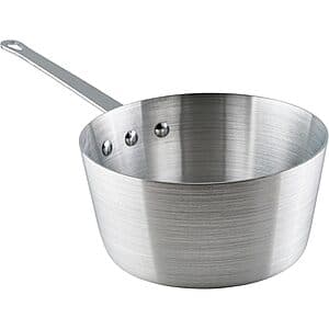 3.75-Qt or 2.5-Qt Winco Heavy-Duty Aluminum Tapered Sauce Pan $13.80