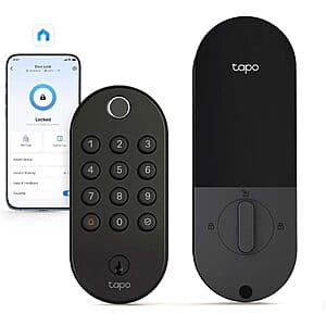 Tapo Smart WiFi Fingerprint Deadbolt Door Lock w/ Keyless Pad $80 + Free S&H