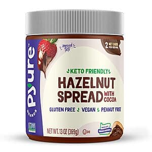 13oz Pyure Keto Sugar-Free Hazelnut Chocolate Spread $6.75 w/ S&S