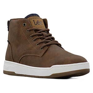 Lee Men's Spencer Sneaker in black, tan, and navy colorways with casual lace-up design.