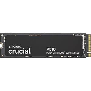 2TB Crucial P510 Gen5 PCIe 5.0 M.2 2280 NVMe Internal SSD $210 + Free Shipping