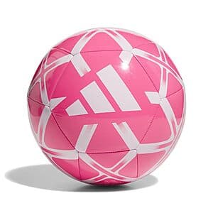 adidas Starlancer Club Soccer Ball (Size 5, Solar Pink/White) $10