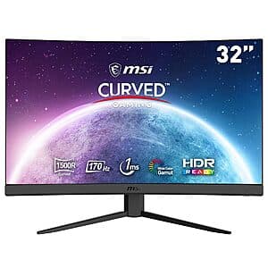 32" MSI Optix QHD 1ms 2560 x 1440 170Hz VA AMD FreeSync Curved Gaming Monitor $210 + Free Shipping