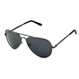 Ben Sherman Kendall Polarized Classic Aviator sunglasses with metallic frame and dark polarized lenses.