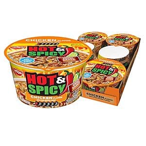 6-Pack 3.32-Oz Nissin Hot & Spicy Ramen Noodle Soup (Chicken) $5.65 w/ Subscribe & Save