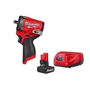 Milwaukee M12 FUEL 12V Brushless Cordless Stubby 3/8" Impact Wrench Starter Kit $159 + Free Shipping