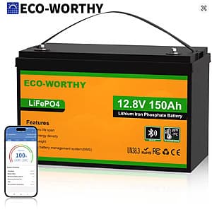 ECO-WORTHY 12V 150AH Bluetooth LiFePO4 Lithium Battery $130 + Free Shipping