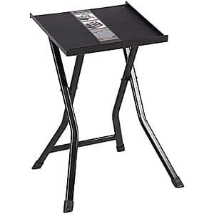 PowerBlock Compact Folding Dumbbell Stand in black, designed to hold and organize PowerBlock dumbbells.