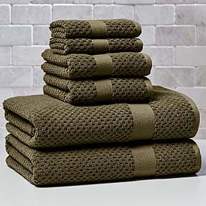6-Pc Better Homes & Gardens Signature Soft Cotton Popcorn Textured Bath Towel Set $15.45 & More