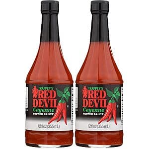 2-Pk 12-Oz Trappey's Red Devil Cayenne Pepper Sauce $3 w/ S&S