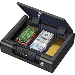 BILLCONCH Biometric Safe w/ Electronic Lock & LED Light (Black) $35 + Free S&H